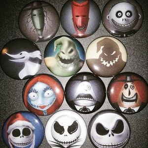 12 Nightmare Before Christmas 1 inch buttons